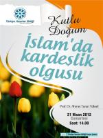 BU HAFTA İSLAMDA KARDEŞLİK OLGUSU KONUŞULACAK