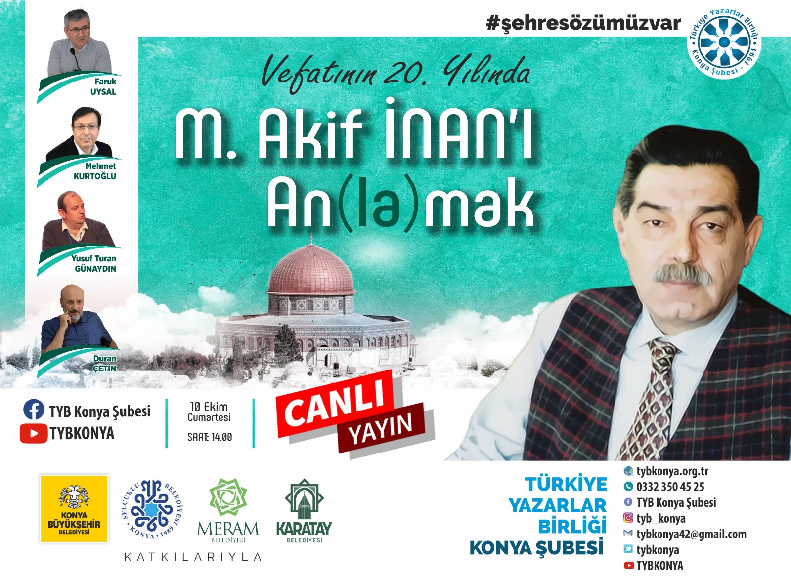 Vefatının 20. Yılında M. Akif İNAN'I An(la)mak