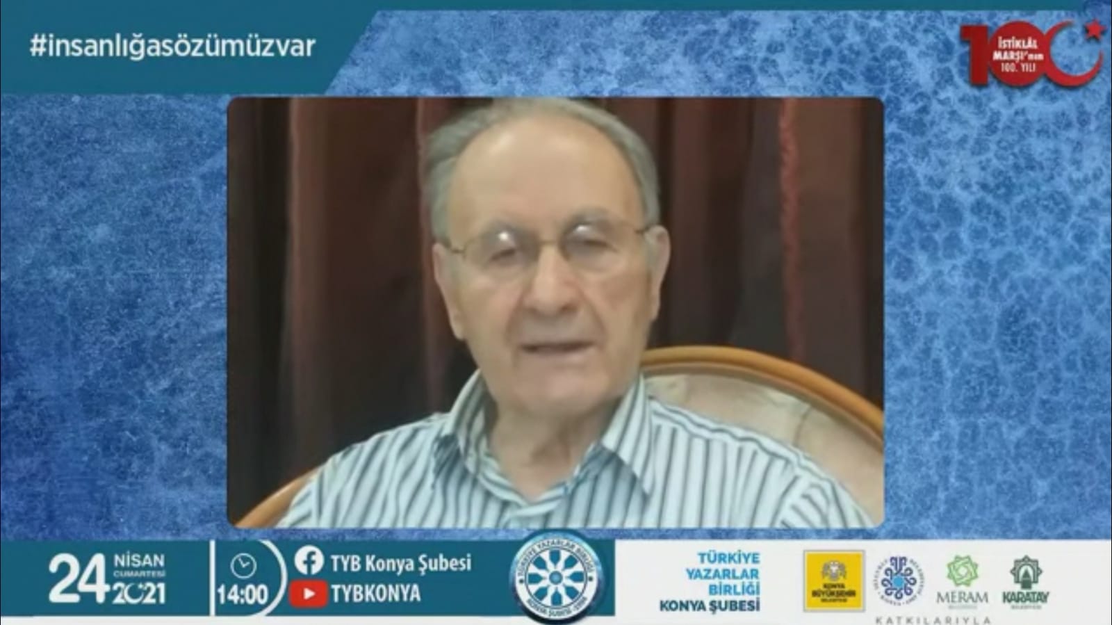 Türkiye Yazarlar Birliği Konya Şubesi’nin düzenlediği konferansta konuşan Prof. Dr. Saim Sakaoğlu:  Sadettin Nüzhet Konya Halk Biliminin öncüsüdür