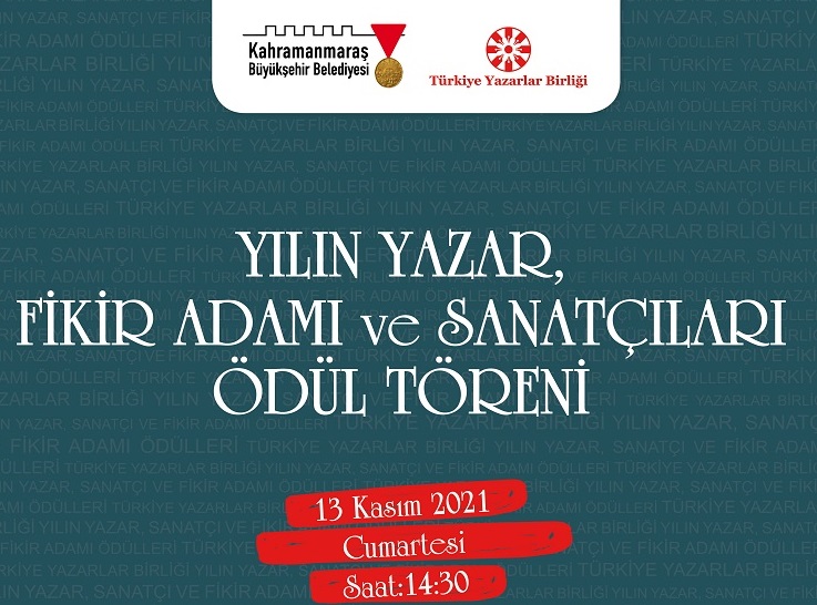 TYB’nin 2020 Yılı Ödülleri Kahramanmaraş’ta verilecek