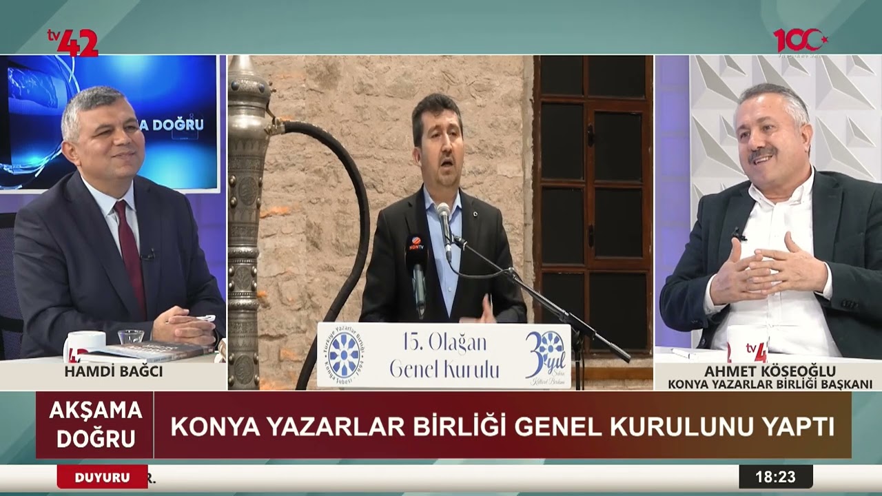 Ahmet Köseoğlu - TV42 Akşama Doğru Programında TYB Konya Şubesi15. Olağan Genel Kurulu üzerine