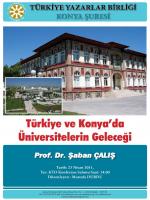 Türkiye'de ve Konya'da Üniversitelerin Geleceği