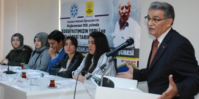 TYB Konya Şubesinde Anadolu Mektebi Öğrencileri, Doğumunun 100.Yılında Edebiyatımızın Yerli ve Millî Sesi Tarık Buğra konulu bir panel düzenledi.