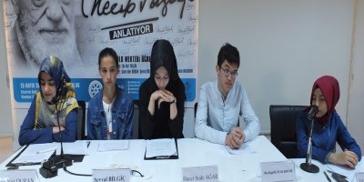 TYB KONYA ŞUBESİNDE ANADOLU MEKTEBİ ÖĞRENCİLERİ NECİP FAZIL’I ANLATTI