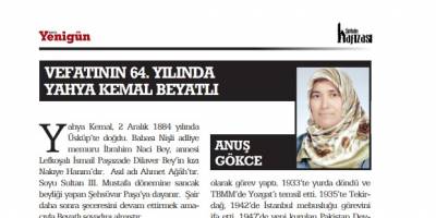 ANUŞ GOKCE - VEFATININ 64. YILINDA YAHYA KEMAL BEYATLI