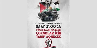 Filistin'deki çocuklar için saat 21.00'de ışıklar yanıp sönecek