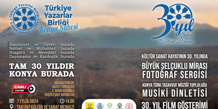 TYB Konya Şubesi 30. Yaşında